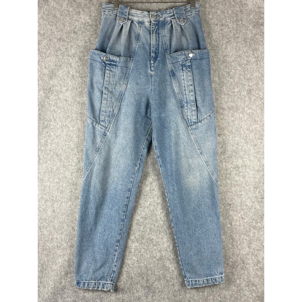Isabel Marant Kerris Jeans Womens FR40 US8‎ Light Wash High Rise Tapered FLAW